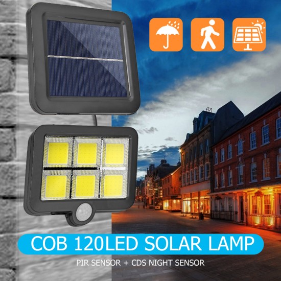 Solar Panelli Güneş Enerjili 120 Ledli Duvar Lambası Harici Panelli Solar Lamba