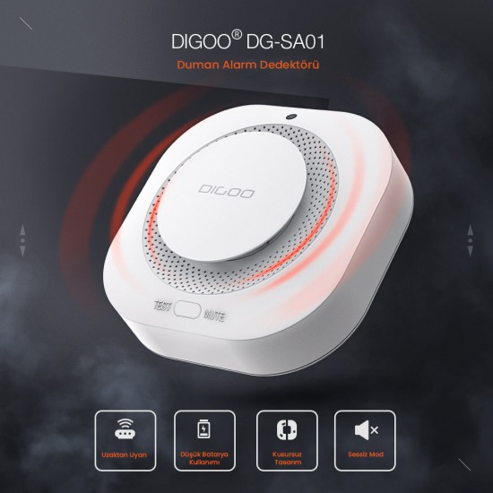 DIGOO DG-SA01 Duman Dedektörü Kablosuz Yangın Alarmı