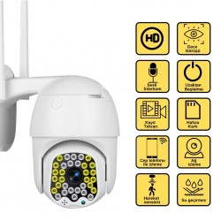 360 Derece 1080P Ptz Kamera Dış Mekan IP Wifi Güvenlik Kamerası Blic BLM-04 