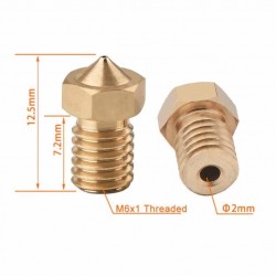 0.3 mm E3D V6 Pirinç Nozzle 3D Yazıcı Nozul 1.75mm