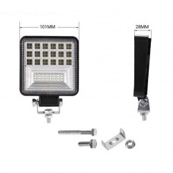 Off Road Tekne Sis Farı Lambası 42 Led Kare 12-24v 126w