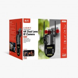 360 PTZ 4K Çift Kameralı IP Güvenlik Kamerası ( 8x Dijital Zoom Kamera, Gece Görüşlü, Blic Blm-49 )