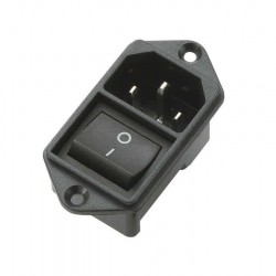 Kulaklı Erkek Anahtarlı Power Soketi ( Sigortasız ) IEC320 