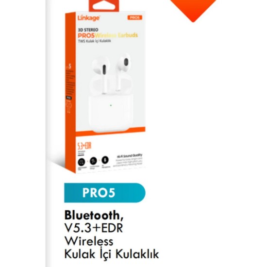 Linkage Pro 5 Bluetooth 5.3 Versiyon Edr Wireless Kulak Içi Kulaklık